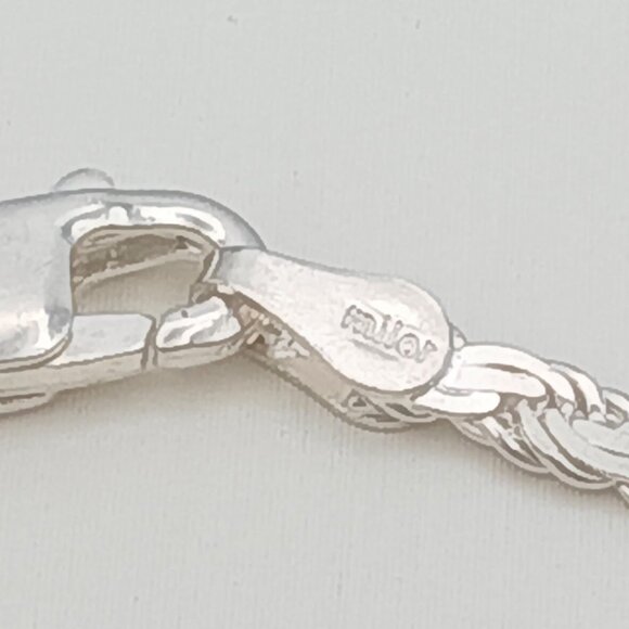 MILOR Italy 925 Sterling Silver French Link Chain Bracelet - Picture 9 of 13